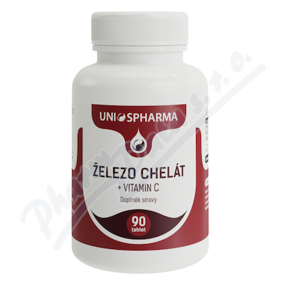 Uniospharma Železo chelát+vitamín C tbl.90