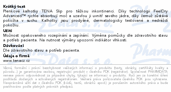 TENA Slip Maxi XL 24ks ink.kalh.712144